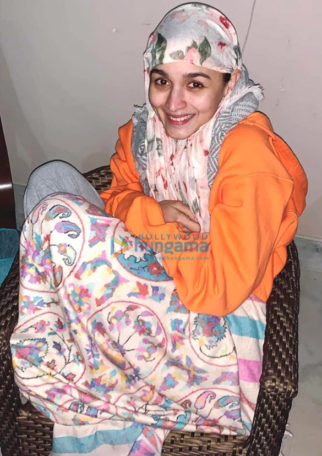 on the sets of the movie Kalank