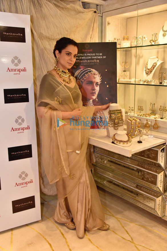 Kangana Ranaut snapped at the launch of Manikarnika – The Queen Of Jhansi collection at Amrapali store