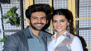 Kartik Aaryan and Kriti Sanon snapped during Luka Chuppi promotions at Bombay Adda