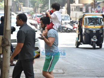 Saif Ali Khan and Taimur Ali Khan snapped in Bandra