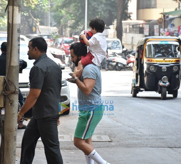 Saif Ali Khan and Taimur Ali Khan snapped in Bandra Saif Ali Khan and Taimur Ali Khan snapped in Bandra