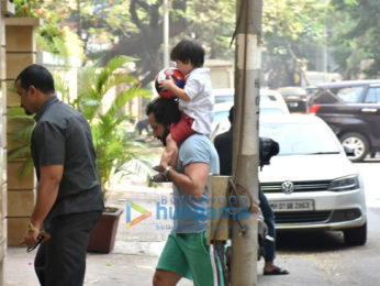 Saif Ali Khan and Taimur Ali Khan snapped in Bandra