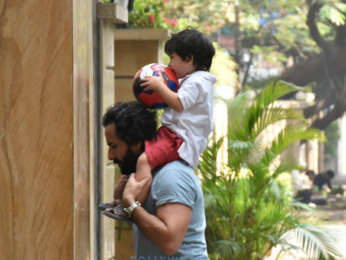 Saif Ali Khan and Taimur Ali Khan snapped in Bandra