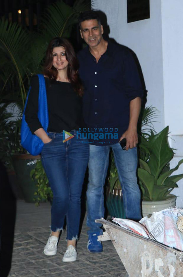 Akshay Kumar and Twinkle Khanna snapped at Soho House, Juhu Akshay Kumar and Twinkle Khanna snapped at Soho House, Juhu