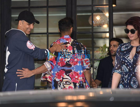 Akshay Kumar and Twinkle Khanna snapped at Soho House, Juhu Akshay Kumar and Twinkle Khanna snapped at Soho House, Juhu