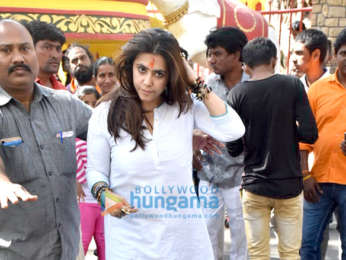 Ekta Kapoor and Jeetendra spotted at Shani Temple, Juhu