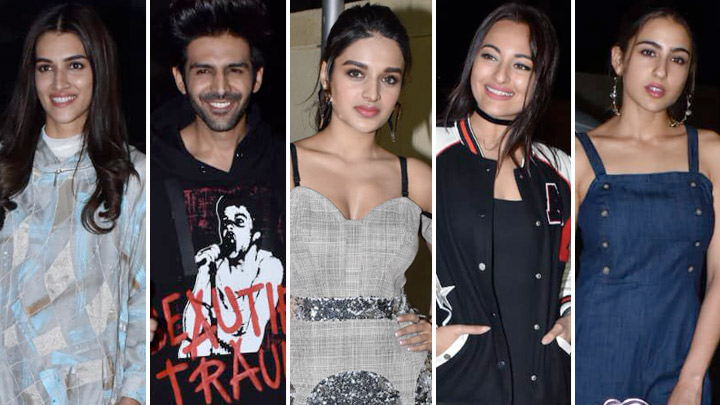 Kriti Sanon, Kartik Aaryan, Ananya Pandey, Sara Ali Khan and others grace the special screening of ‘Luka Chuppi’
