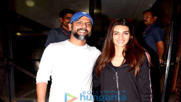 Kriti Sanon and Laxman Utekar snapped at Chandan Cinema in Juhu