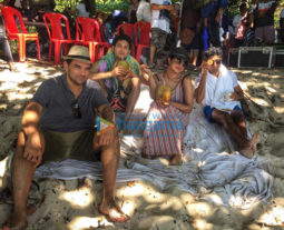 on the sets of the movie The Sky Is Pink