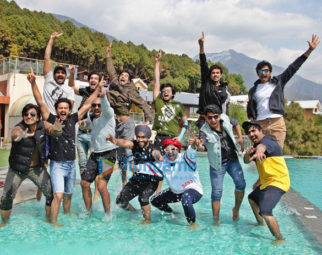 on the sets of the movie '83