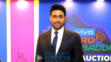 Abhishek Bachchan attends the VIVO Pro Kabaddi auctions season VII