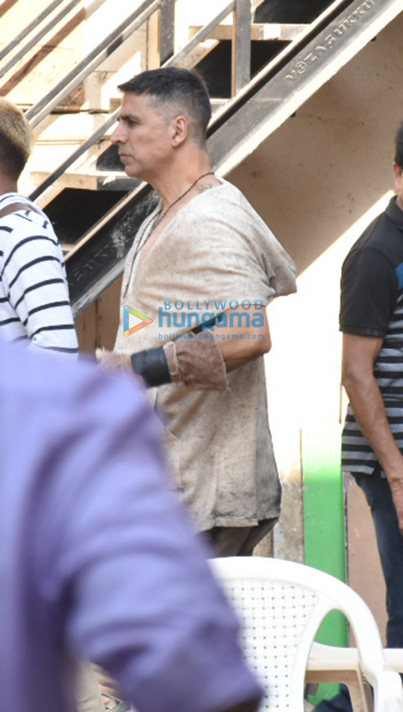 Akshay Kumar snapped during an ad shoot