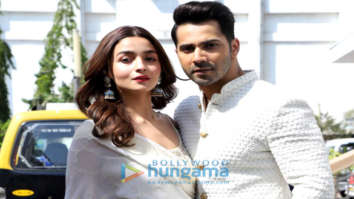 Alia Bhatt and Varun Dhawan snapped on the sets of Voice Of India