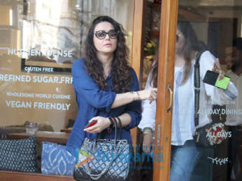 Preity Zinta snapped at a cafe in Mumbai