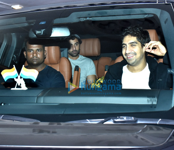 Ranbir Kapoor, Alia Bhatt and Ayan Mukerji spotted at Karan Johar’s residence