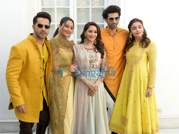 Sonakshi Sinha, Madhuri Dixit, Alia Bhatt, Varun Dhawan and Aditya Roy Kapur snapped during ‘Kalank’ promotions in Delhi