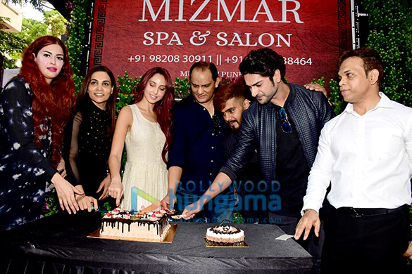 Nora Fatehi, Mohammad Azharuddin, Ashish Kapoor, Rekha Chaudhari snapped at the launch of Mizmar Spa & Salon in Bandra Nora Fatehi, Mohammad Azharuddin, Ashish Kapoor, Rekha Chaudhari snapped at the launch of Mizmar Spa & Salon in Bandra