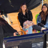 Alia Bhatt is all smiles as she hangs out with Pooja Bhatt and Shaheen Bhatt on the sets of Sadak 2