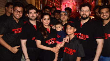 Neil Nitin Mukesh snapped with his family during Ganpati visarjan