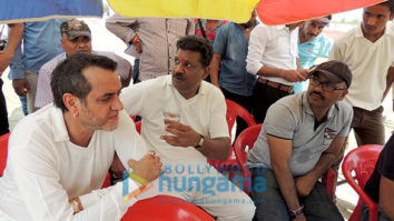 on the sets of the movie Kirket