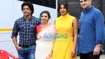 Photos: Priyanka Chopra Jonas, Farhan Akhtar and other snapped promoting their film The Sky Is Pink