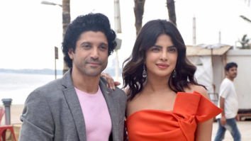 Photos: Priyanka Chopra Jonas and Farhan Akhtar snapped during The Sky Is Pink promotions at Sun and Sand, Juhu