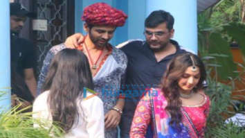 on the sets of the movie Bhool Bhulaiyaa 2