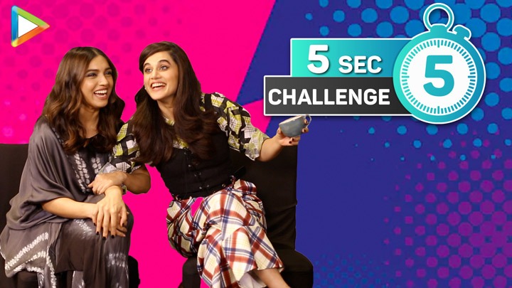 Hilarious 5 Second Challenge with Taapsee & Bhumi | SRK-Kajol l Films | Boyfriend’s Characteristics