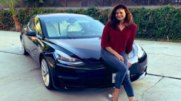 Pooja Batra gets herself a new set of wheels with the Tesla Model 3 worth around Rs. 70 lakhs!