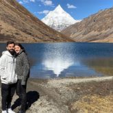 Anushka Sharma and Virat Kohli hold hands while enjoying the scenic beauty of Bhutan