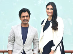 Athiya Shetty and Nawazuddin Siddiqui snapped promoting the film Motichoor Chaknachoor