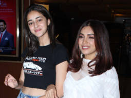 Ananya Panday & Bhumi Pednekar spotted promoting Film Pati Patni Aur Woh at Juhu PVR