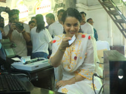 Kangana Ranaut spotted at CSMT Railway Station Ticket counter