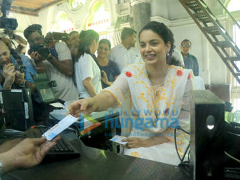 Photos: Kangana Ranaut spotted at CSMT Railway Station Ticket counter