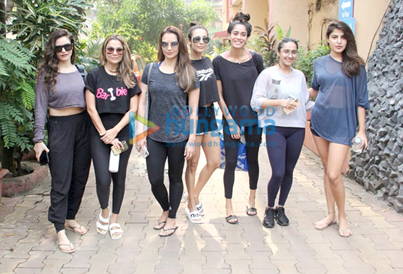 Photos: Malaika Arora, Seema Khan, Rhea Chakraborty and others spotted at Diva Yoga