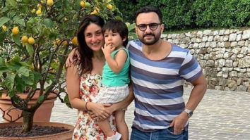 Saif Ali Khan, Kareena Kapoor Khan and little Taimur pose for a happy family frame in Pataudi palace