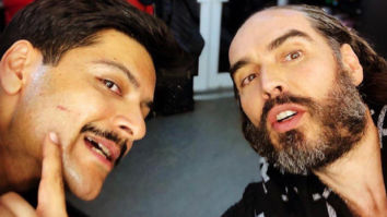 Ali Fazal meets Russell Brand, thanks him for his podcasts and giving him books!