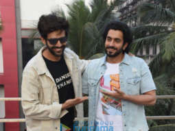 Photos: Sunny Singh Nijjar, Kartik Aaryan and Sonnalli Seygall snapped promoting their film Jai Mummy Di