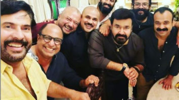 Mammootty clicks a selfie with Malayalam A-list actors Mohanlal, Dileep and others