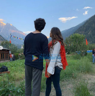 on the sets of the movie Love Aaj Kal