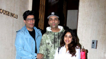 Photos: Janhvi Kapoor and Karan Johar spotted at Manish Malhotra’s house in Bandra