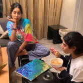 Janhvi Kapoor spends time painting during self-quarantine, Khushi Kapoor gets her face painted
