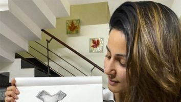 Amid nationwide lock-down, Hina Khan sketches the present situation of the country