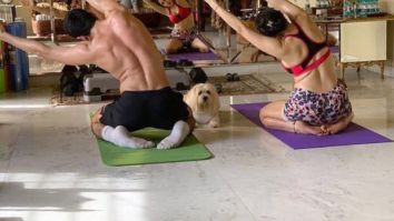 Sara Ali Khan and Ibrahim Ali Khan indulge in a yoga session along with their furry friend, Fluffy Singh