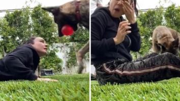 WATCH: Preity Zinta’s pet Bruno tries to sabotage her workout while Gene Goodenough tries to stop him