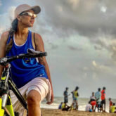 Nia Sharma takes her bicycle for a late night ride, shares video