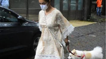 IN PICS: Malaika Arora steps out for a walk with her pet dog Casper