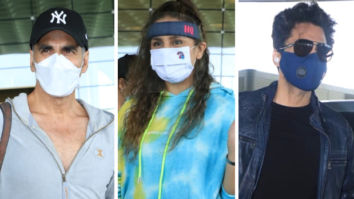 Akshay Kumar leaves for the UK with family, Huma Qureshi, Jackky Bhagnani and Bellbottom team