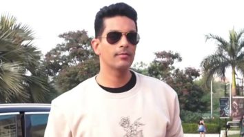Angad Bedi promoting his web series Mum Bhai at Inorbit Malad