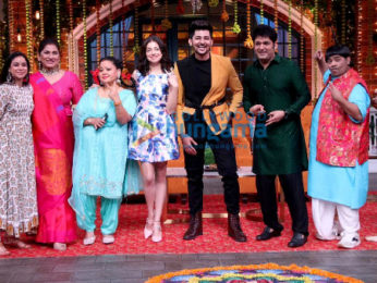 Photos: Divya Khosla Kumar promotes her song Teri Aankhon Mein on The Kapil Sharma Show with Darshan Raval